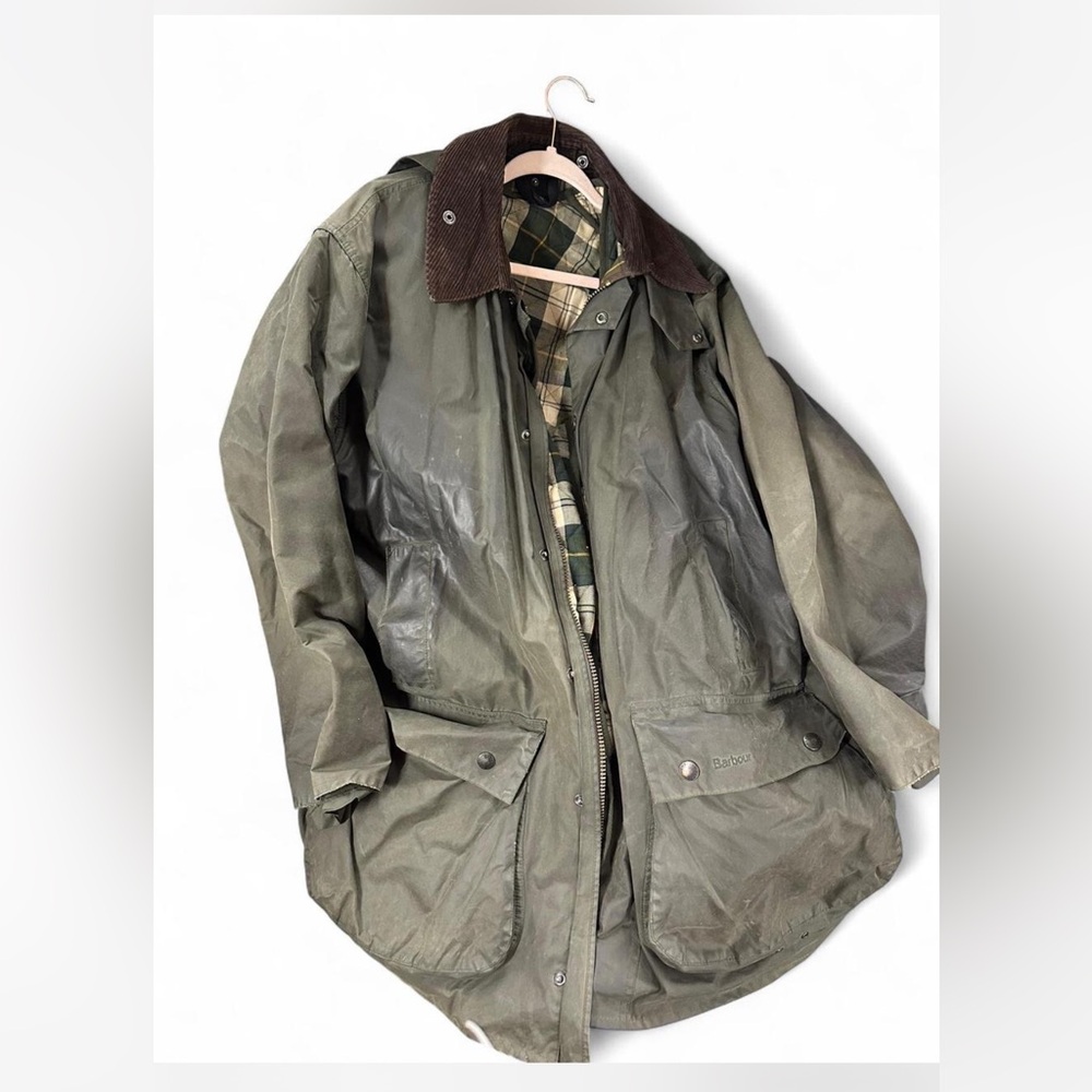 Barbour men’s wax green jacket coat